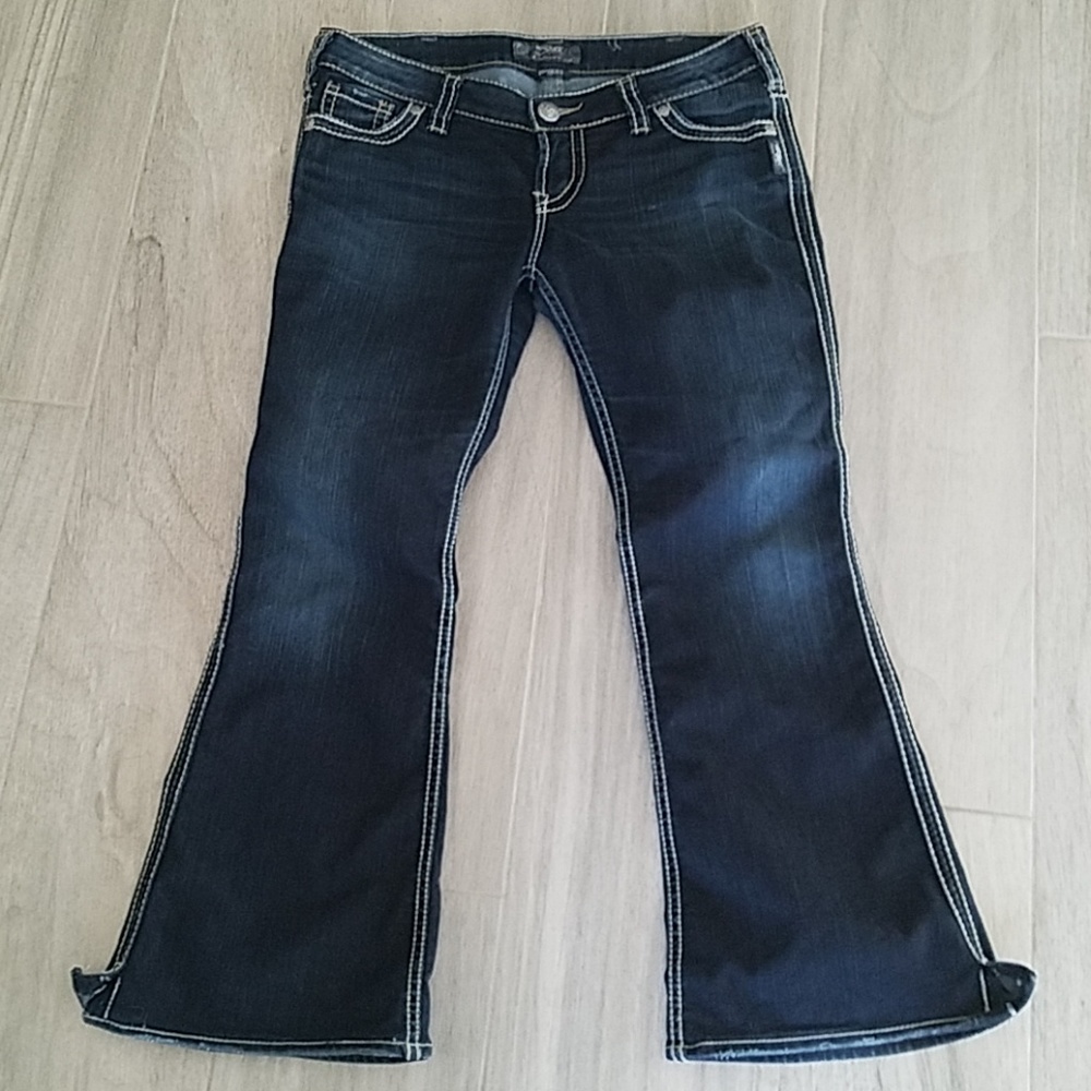 Silver Frances Dark Blue Jean